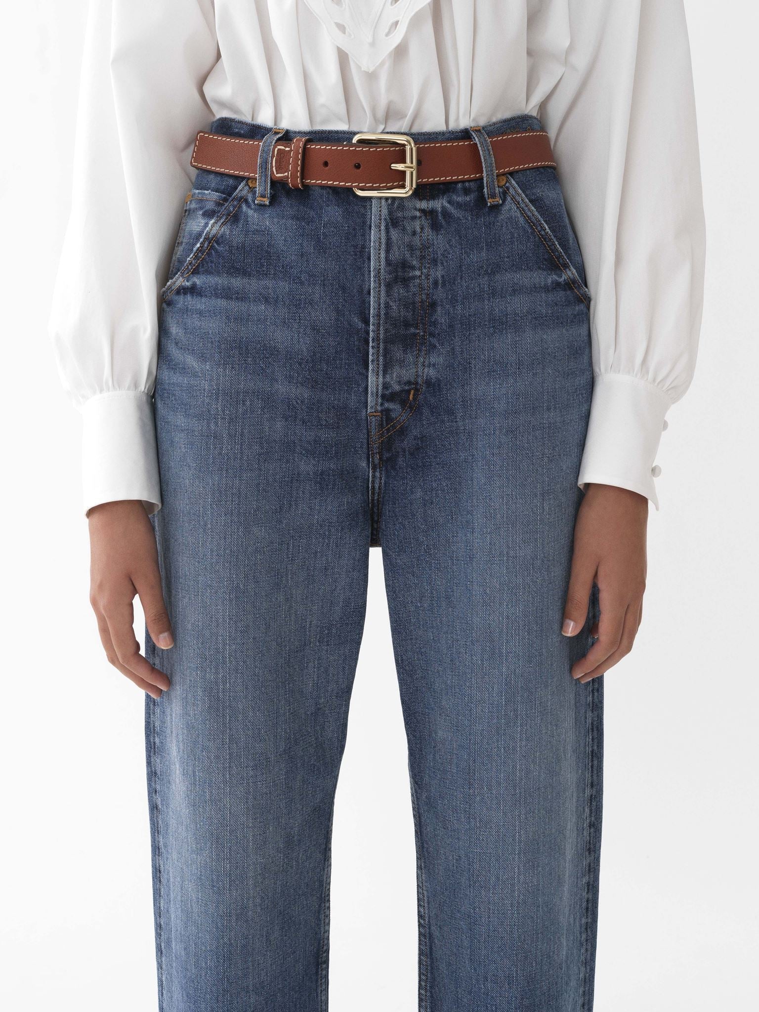 Ceinture Edith en cuir - Sepia Brown