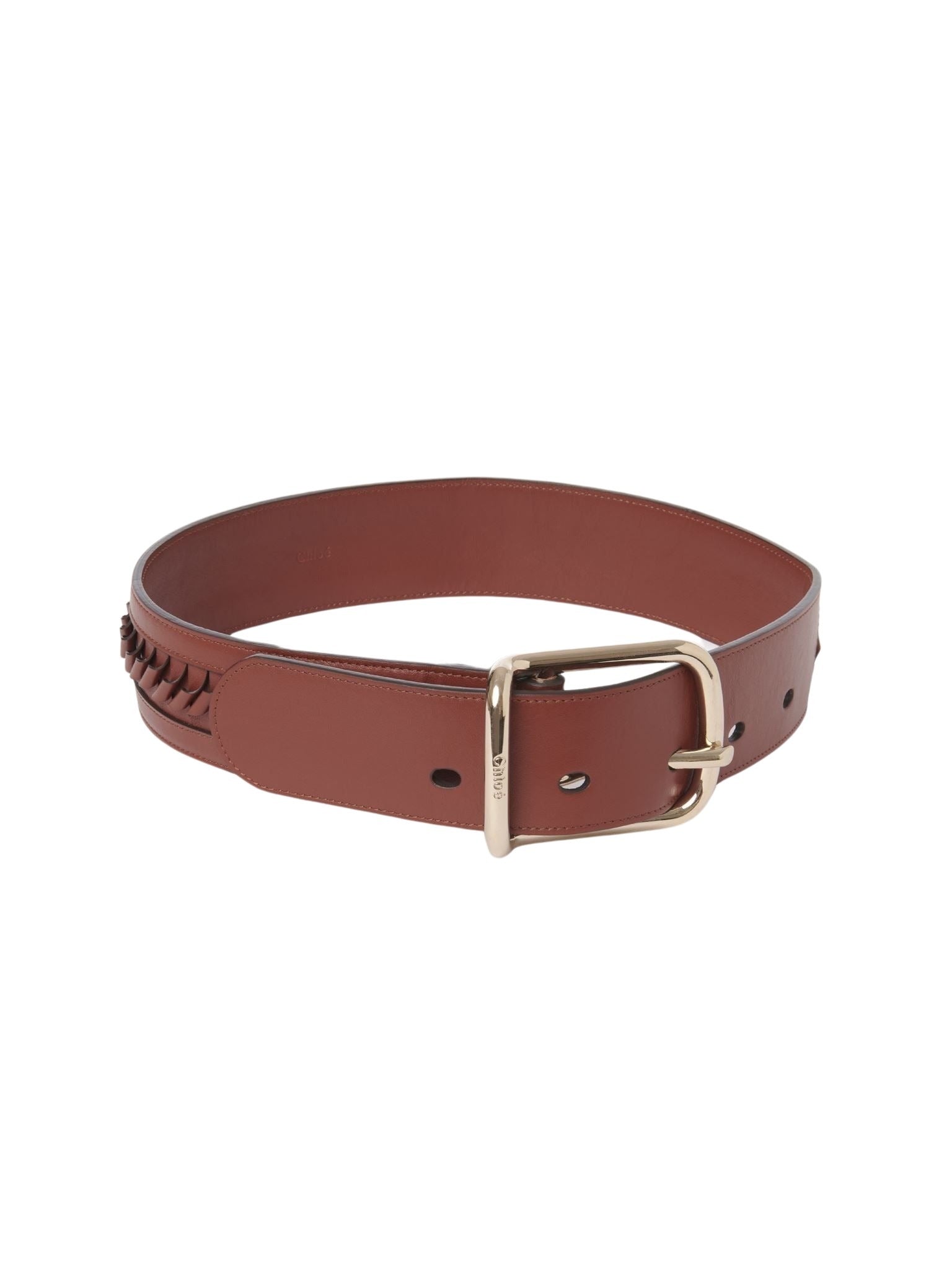 Ceinture Joe en cuir brillant - Sepia Brown