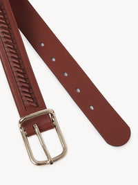 Ceinture Joe en cuir brillant - Sepia Brown