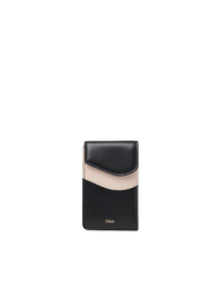 Porte-cartes à rabat Kiki en cuir - Black