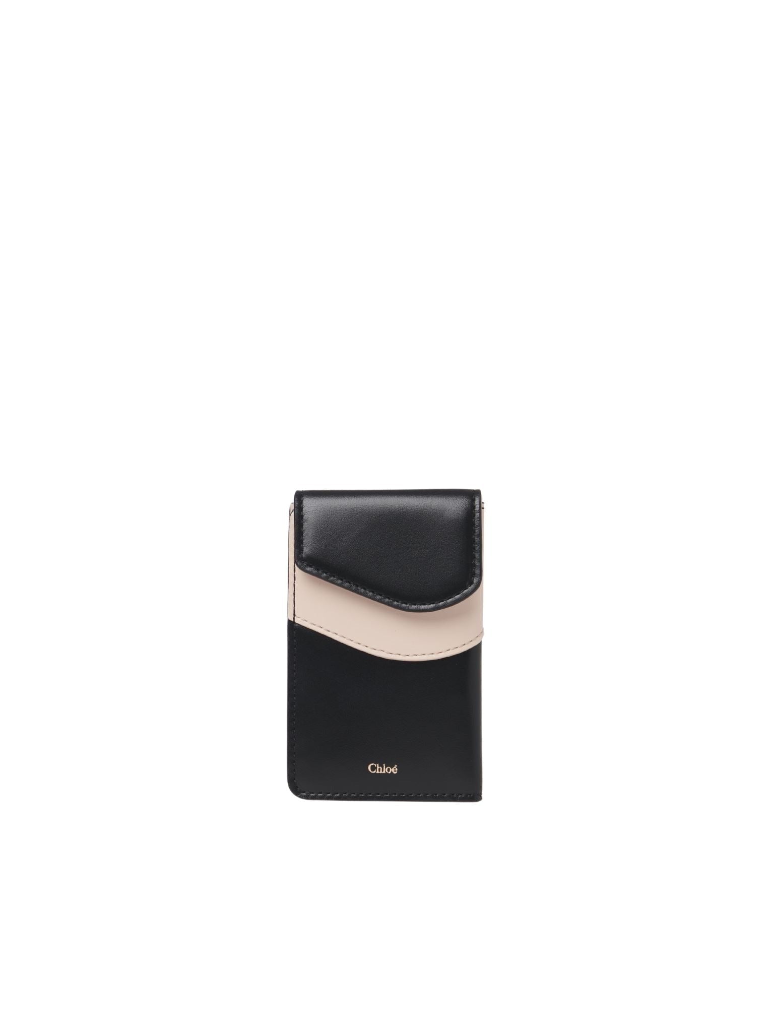 Porte-cartes à rabat Kiki en cuir - Black