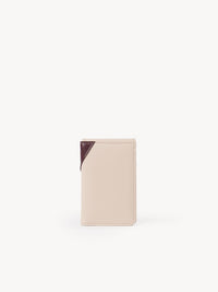 Porte-cartes à rabat Kiki en cuir - Cement Pink