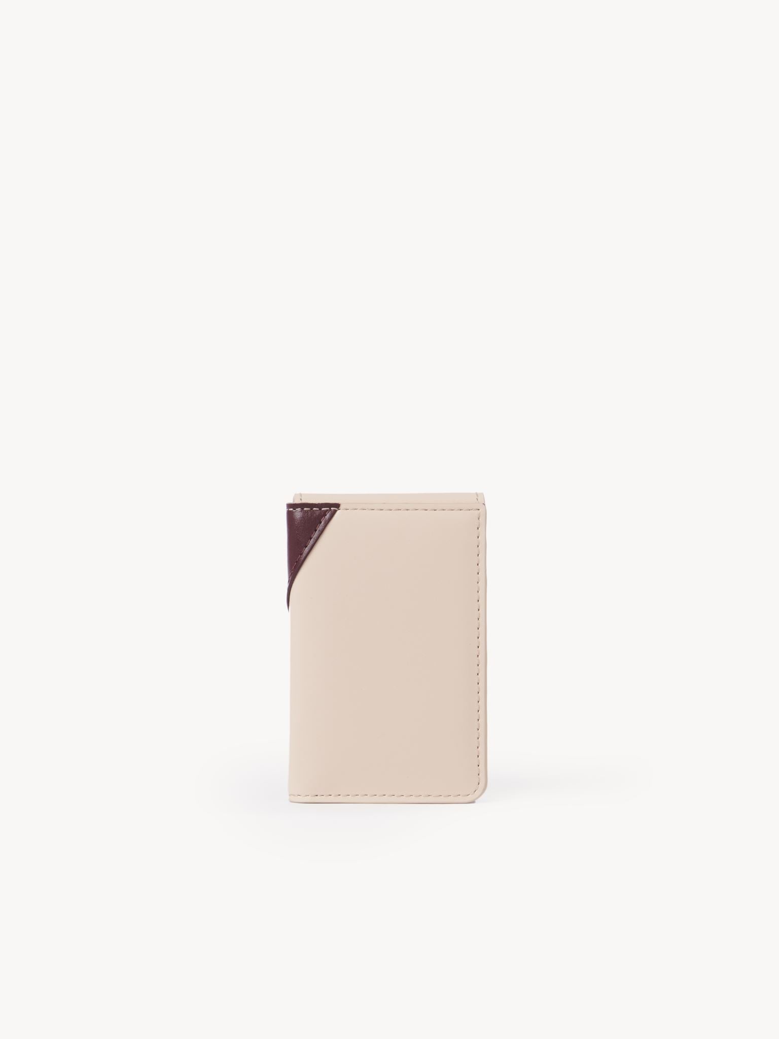 Porte-cartes à rabat Kiki en cuir - Cement Pink