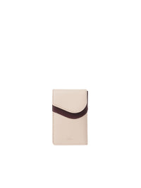 Porte-cartes à rabat Kiki en cuir - Cement Pink