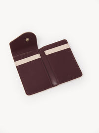 Porte-cartes à rabat Kiki en cuir - Cement Pink