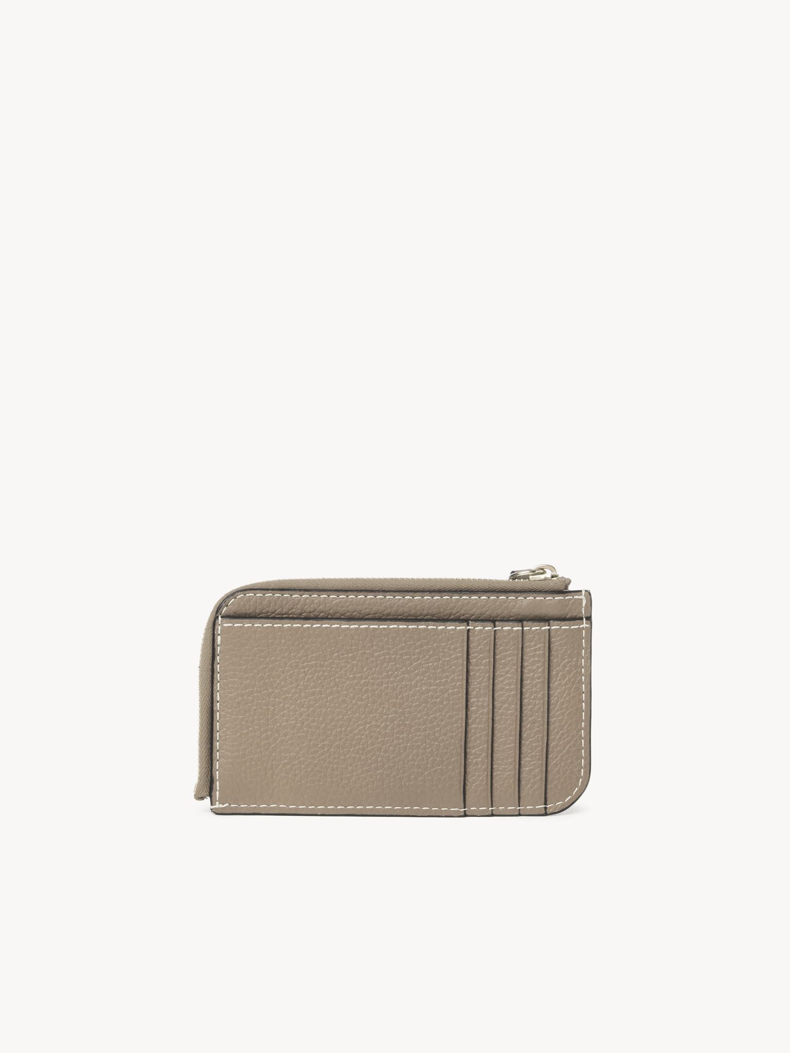 Porte-monnaie Darryl avec fentes pour cartes en cuir - Motty Grey