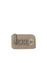 Porte-monnaie Darryl avec fentes pour cartes en cuir - Motty Grey