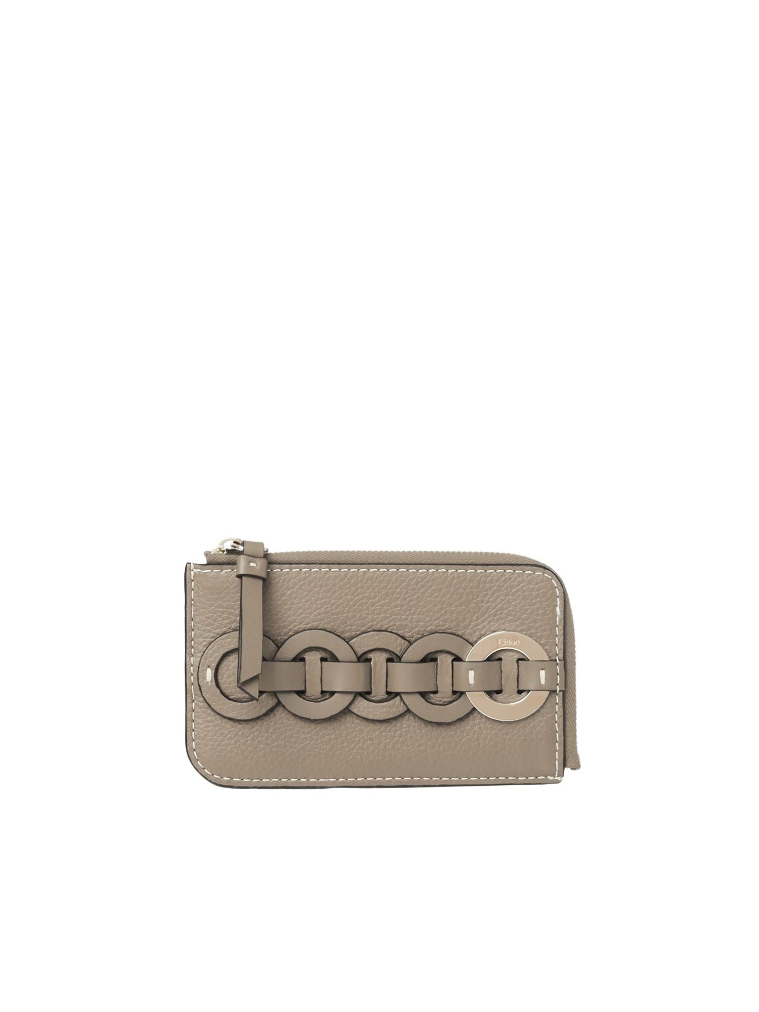 Porte-monnaie Darryl avec fentes pour cartes en cuir - Motty Grey