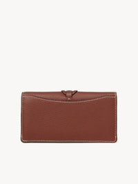 Portefeuille long à rabat Darryl en cuir - Sepia Brown