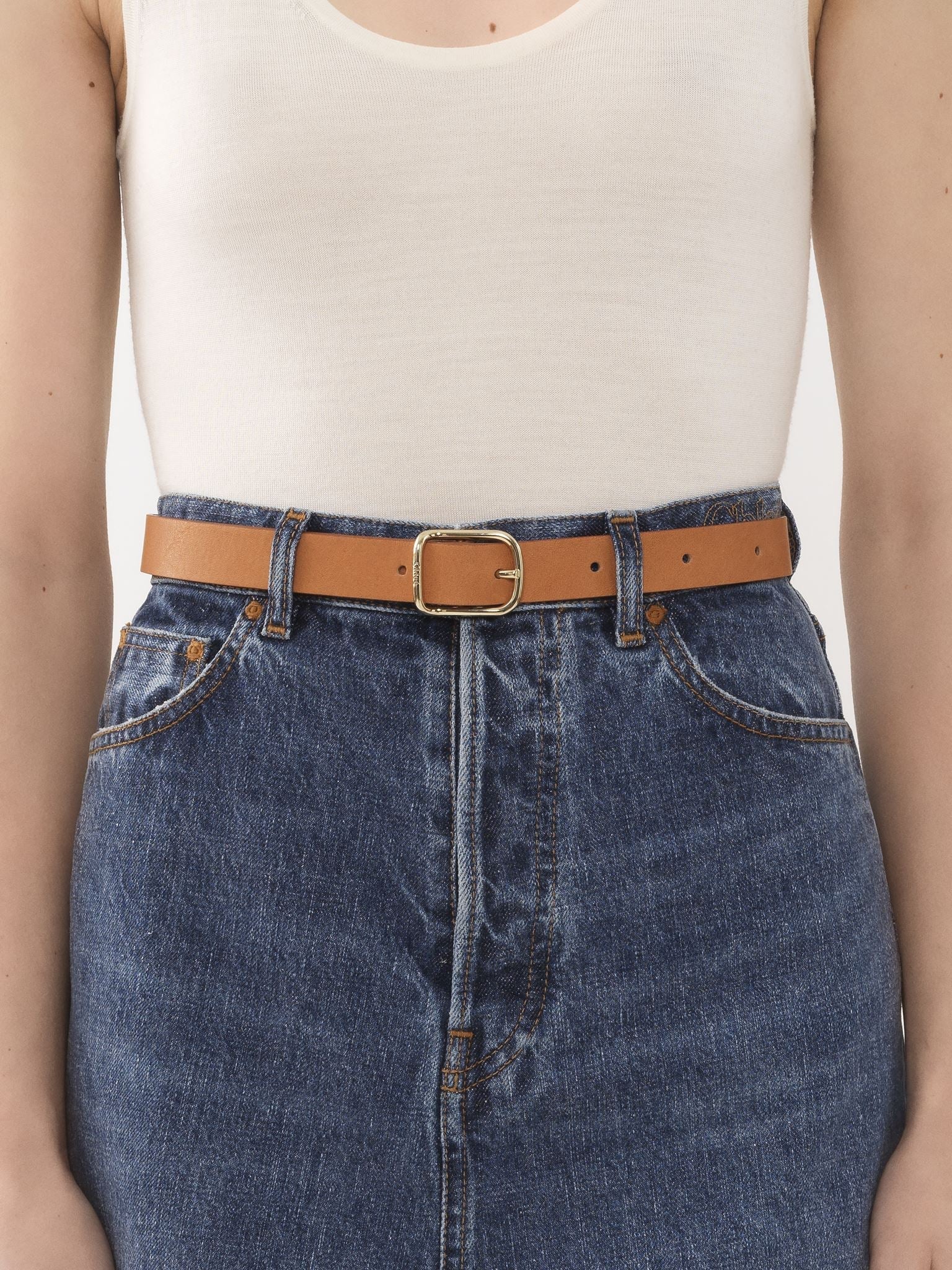 Ceinture Joe en cuir végétal - Sandy Beige