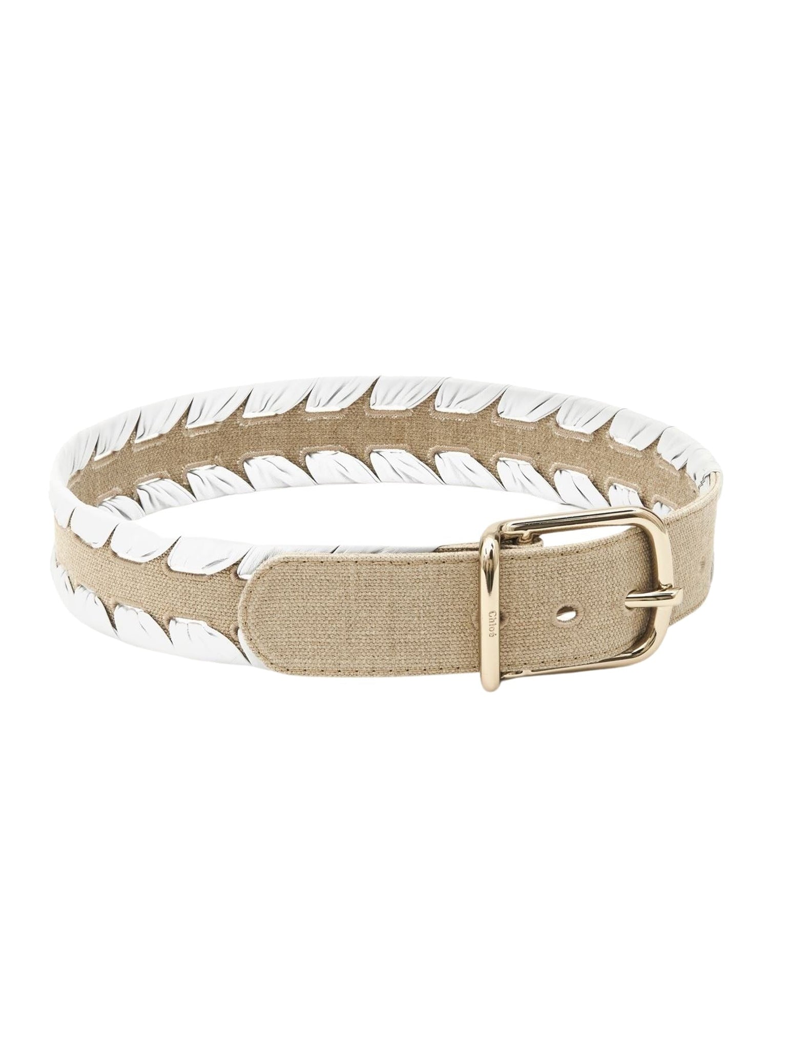 Ceinture Joe Weaved en lin - White