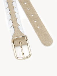 Ceinture Joe Weaved en lin - White