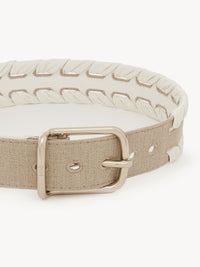 Ceinture Joe Weaved en lin - White