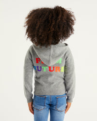 Hoodie zippé From Future à inscriptions en cachemire - Dark Heather Gray