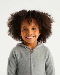 Hoodie zippé From Future à inscriptions en cachemire - Dark Heather Gray