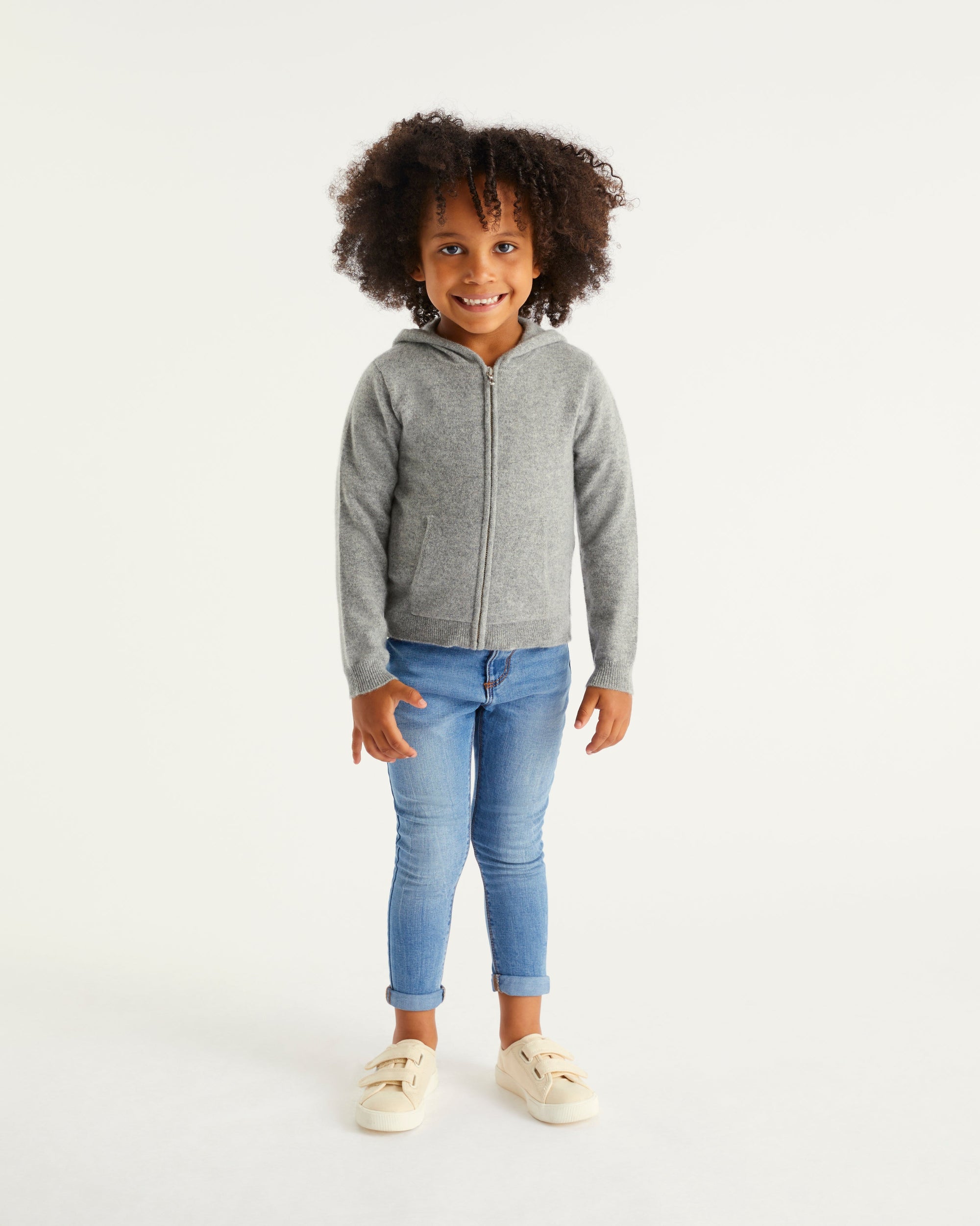 Hoodie zippé From Future à inscriptions en cachemire - Dark Heather Gray