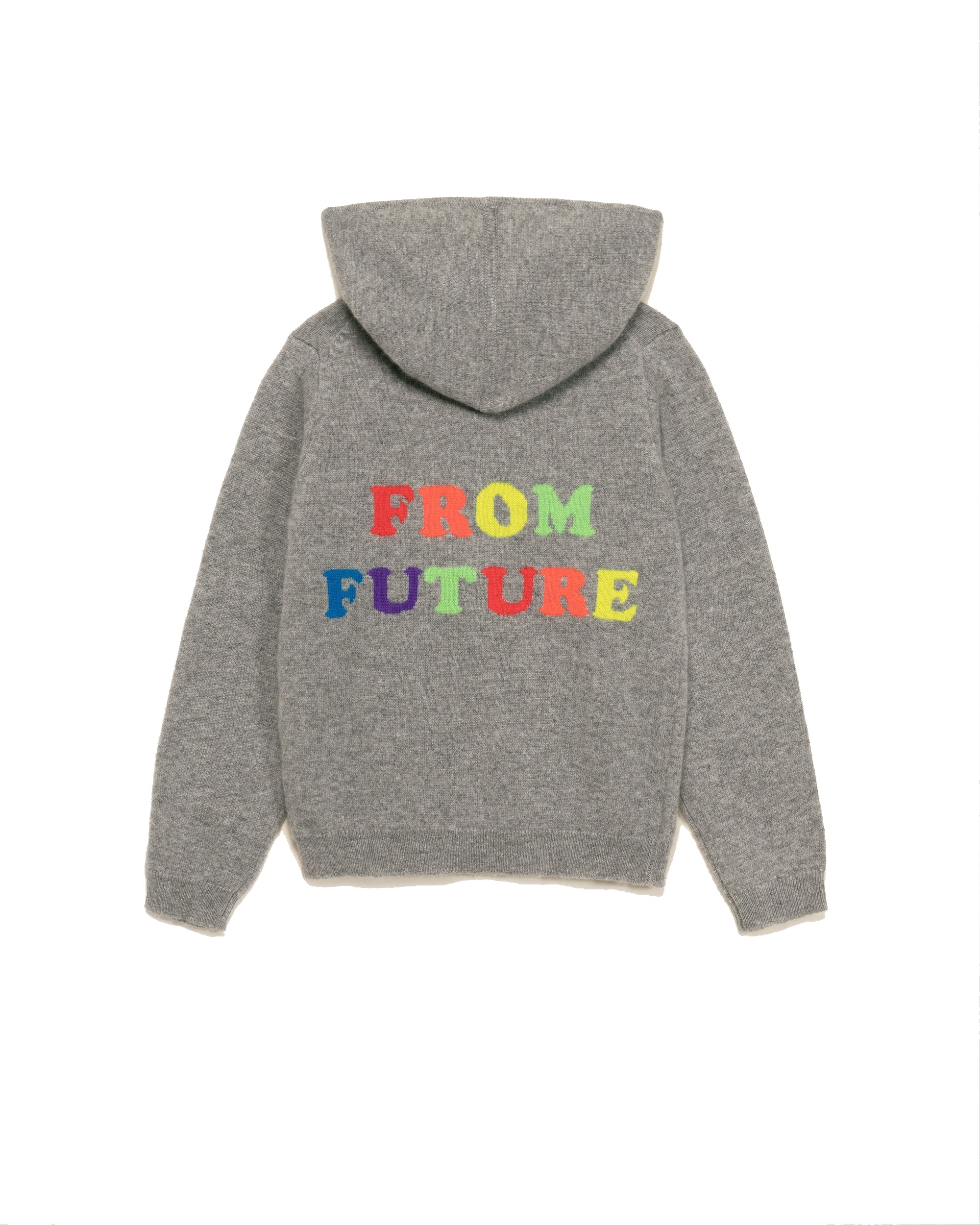 Hoodie zippé From Future à inscriptions en cachemire - Dark Heather Gray