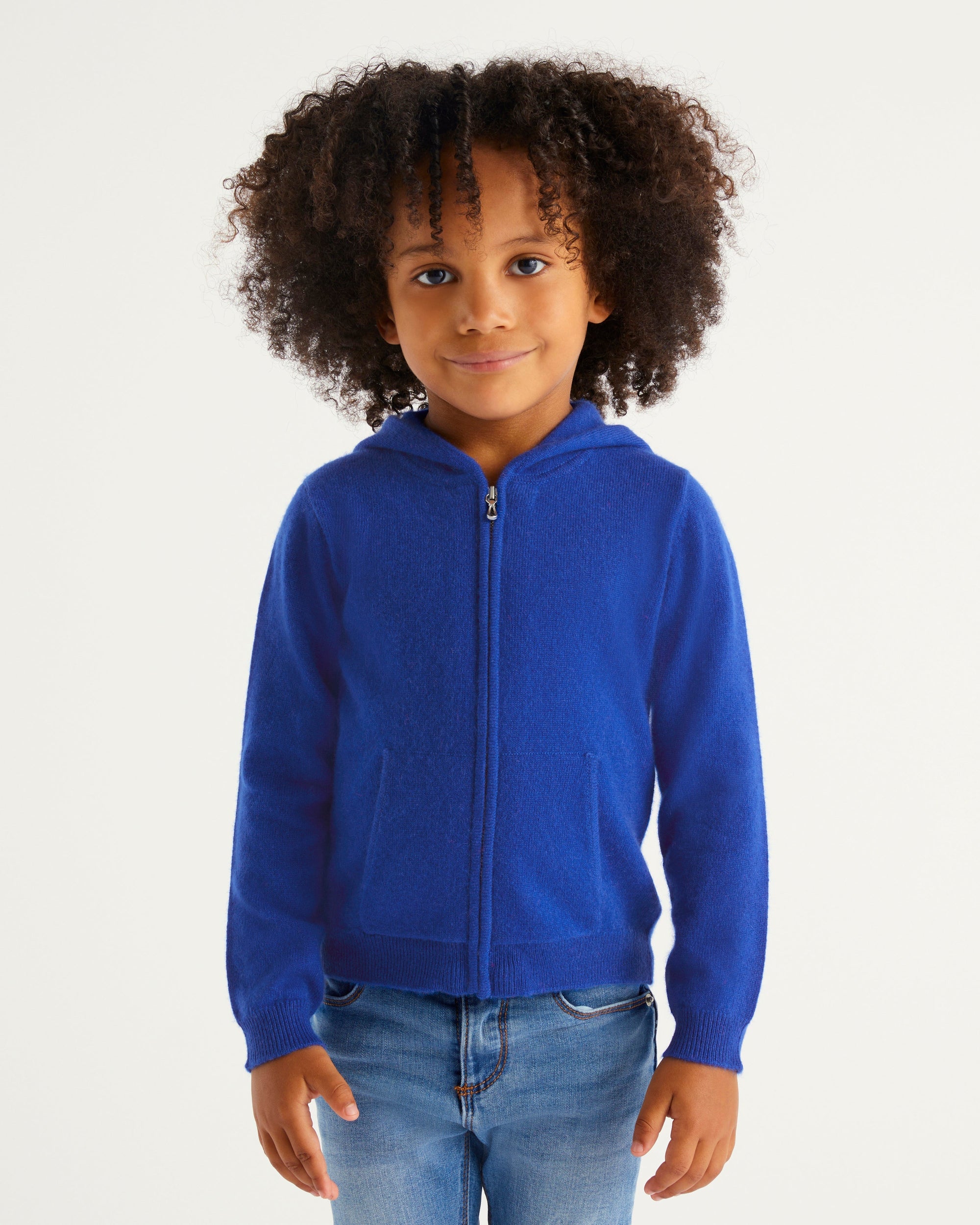 Hoodie zippé From Future à inscriptions en cachemire - Electric Blue