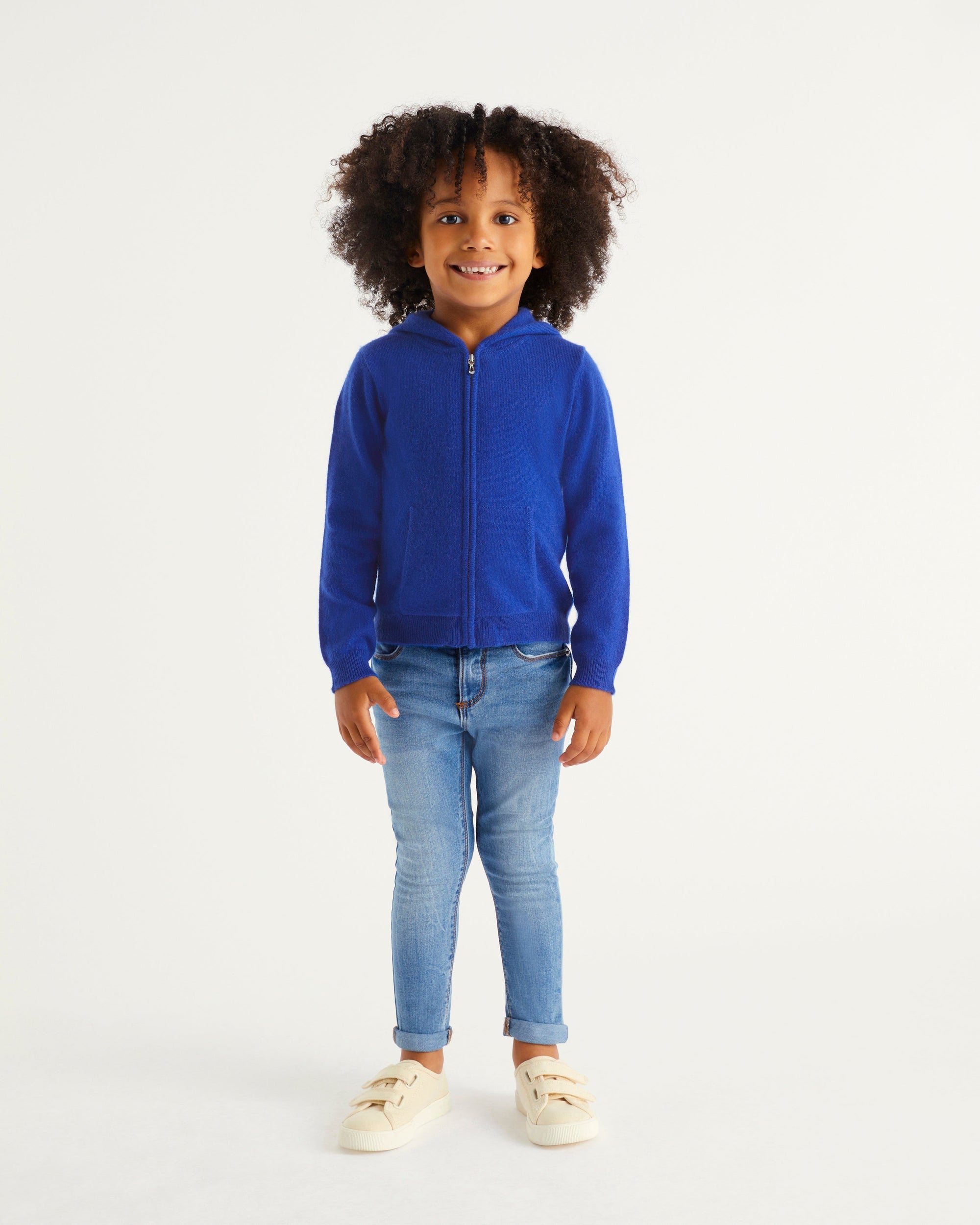 Hoodie zippé From Future à inscriptions en cachemire - Electric Blue