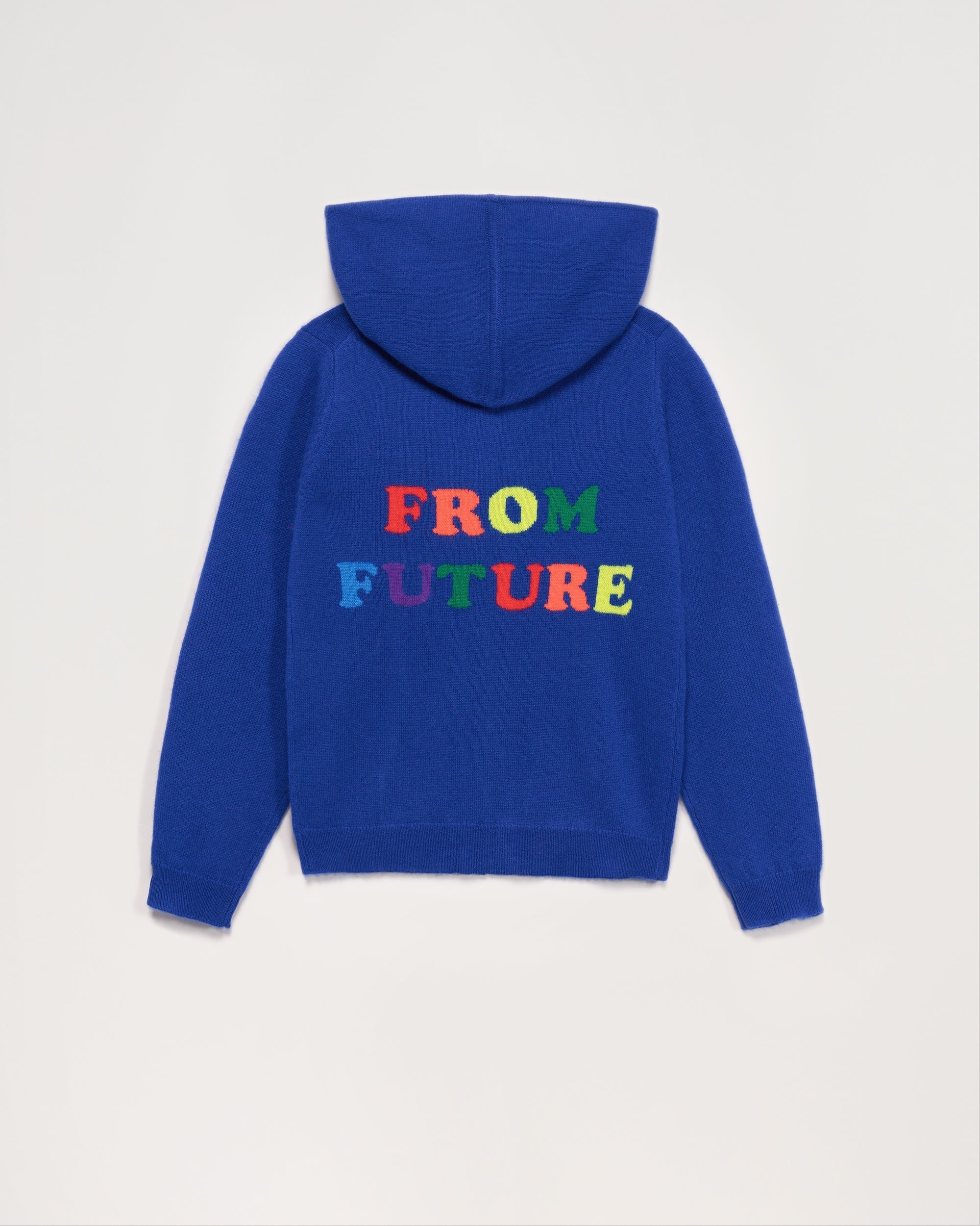 Hoodie zippé From Future à inscriptions en cachemire - Electric Blue