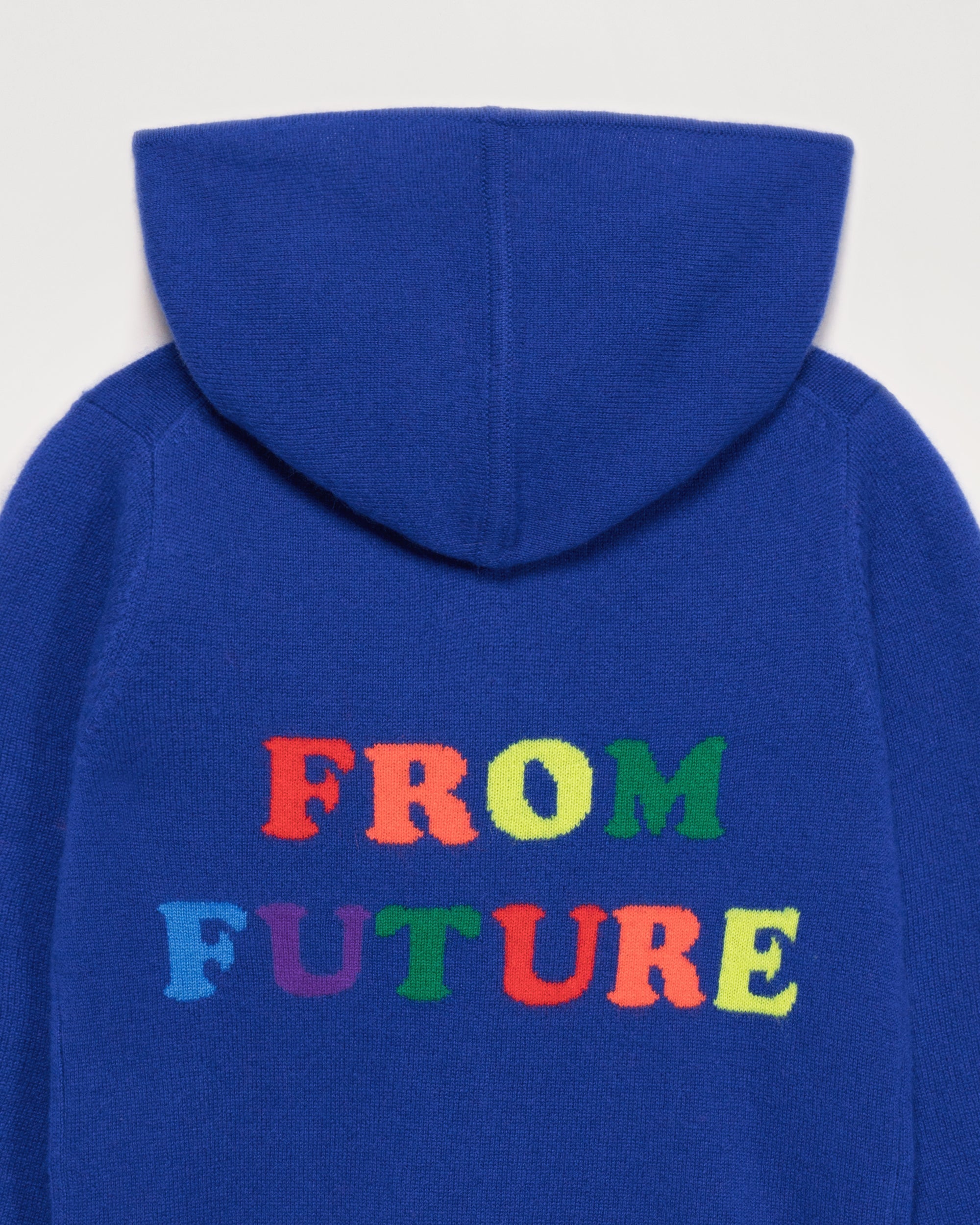 Hoodie zippé From Future à inscriptions en cachemire - Electric Blue
