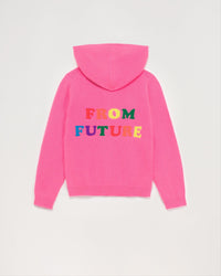 Hoodie zippé From Future à inscriptions en cachemire - Crazy Pink