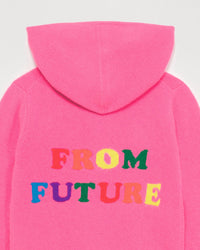 Hoodie zippé From Future à inscriptions en cachemire - Crazy Pink