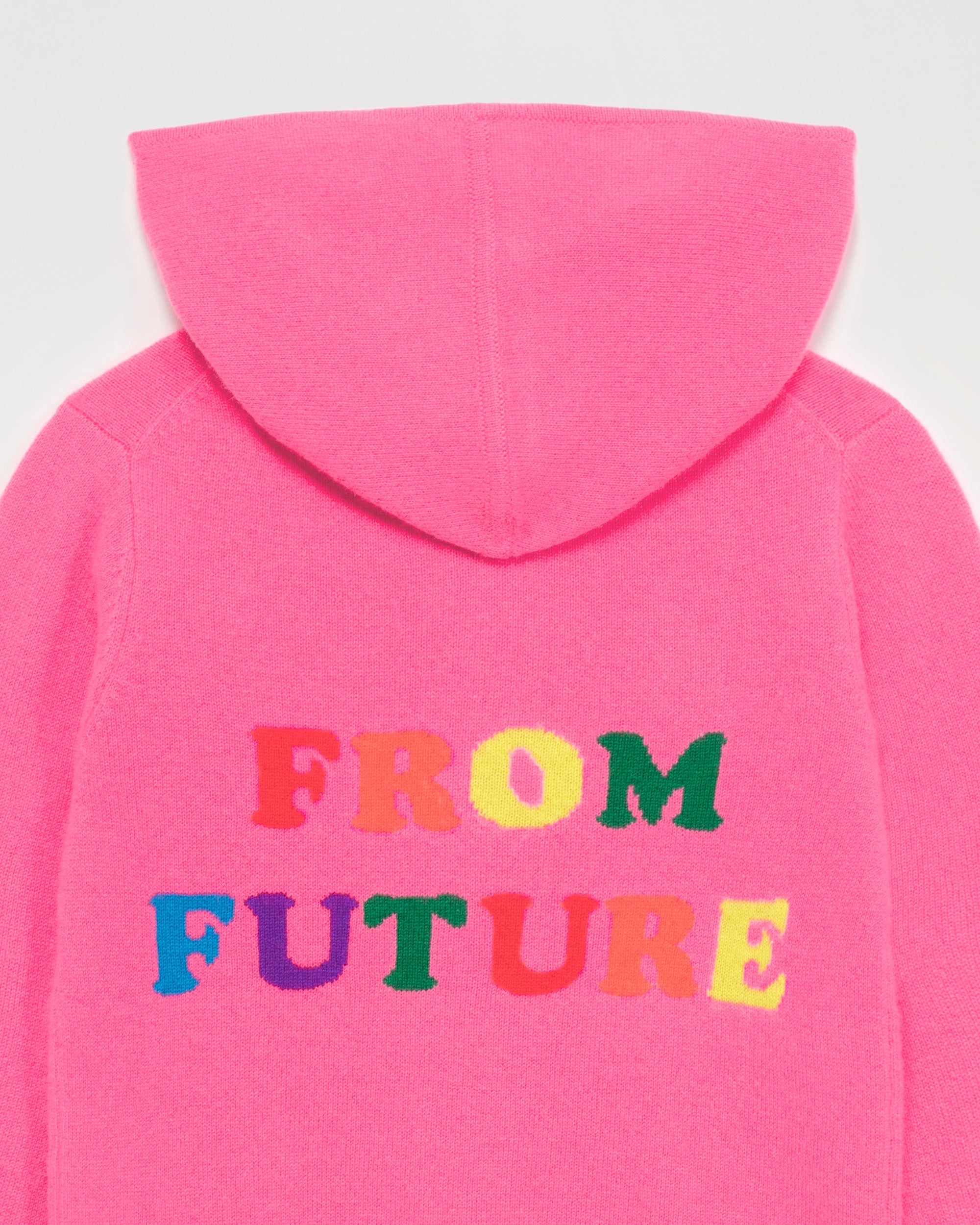 Hoodie zippé From Future à inscriptions en cachemire - Crazy Pink