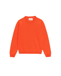 Pull à col rond kids en cachemire - Neon Orange