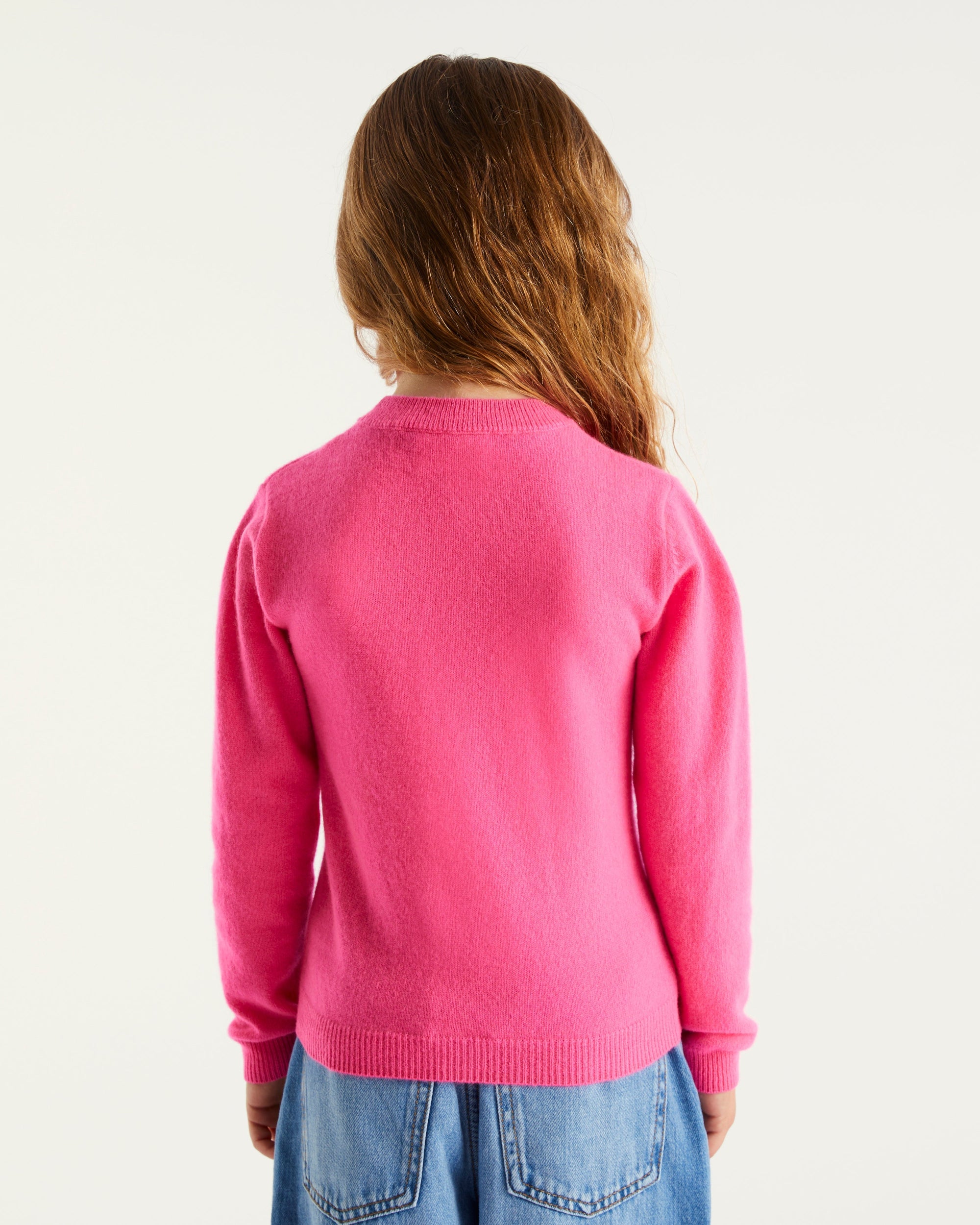 Pull à col rond kids en cachemire - Crazy Pink