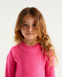 Pull à col rond kids en cachemire - Crazy Pink
