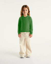 Pull à col rond kids en cachemire - Grass Green