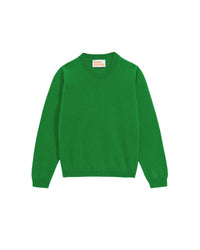 Pull à col rond kids en cachemire - Grass Green