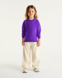 Pull à col rond kids en cachemire - Neon Purple