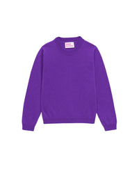 Pull à col rond kids en cachemire - Neon Purple