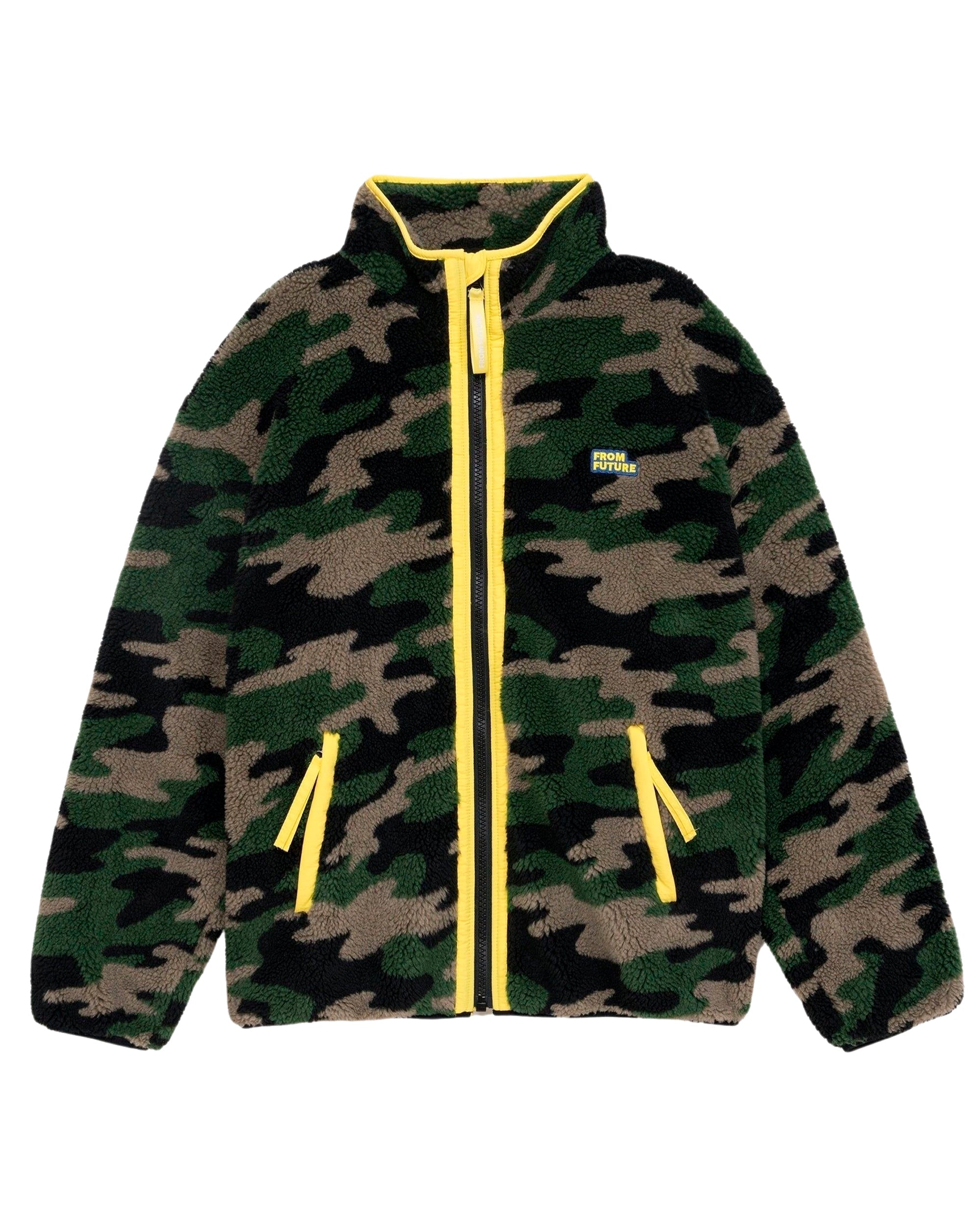 Veste zippée à motif camo - Camo Kaki
