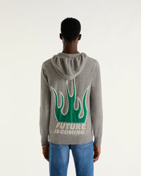 Hoodie zippé Future Is Coming en cachemire - Dark Heather Gray