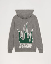 Hoodie zippé Future Is Coming en cachemire - Dark Heather Gray