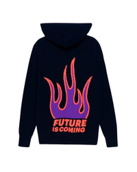 Hoodie zippé Future Is Coming en cachemire - Navy
