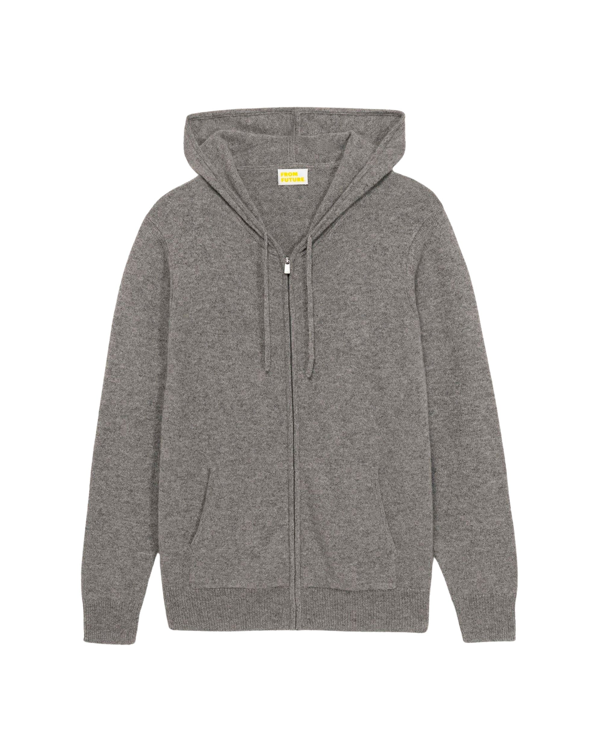 Hoodie zippé en cachemire - Dark Heather Gray