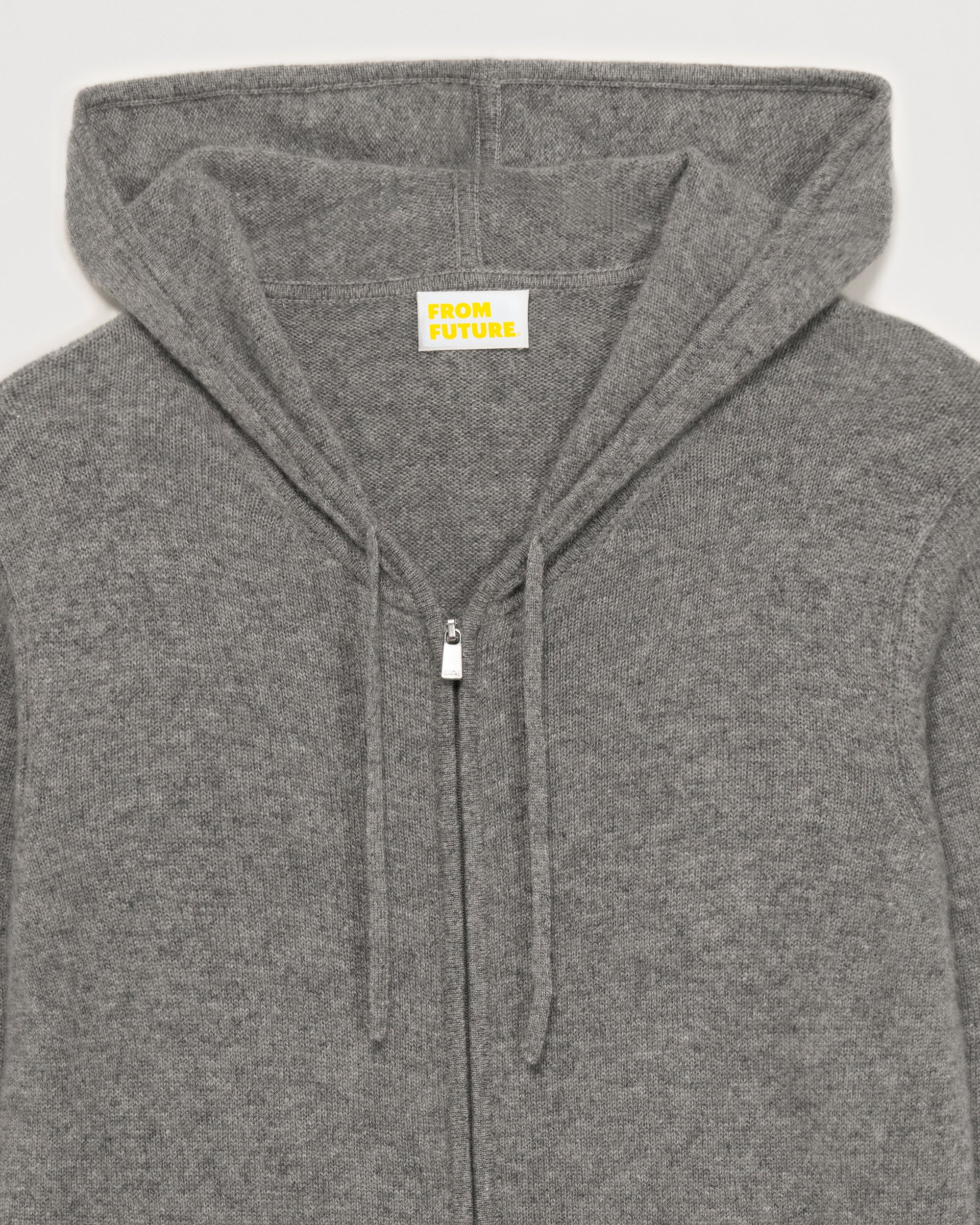 Hoodie zippé en cachemire - Dark Heather Gray