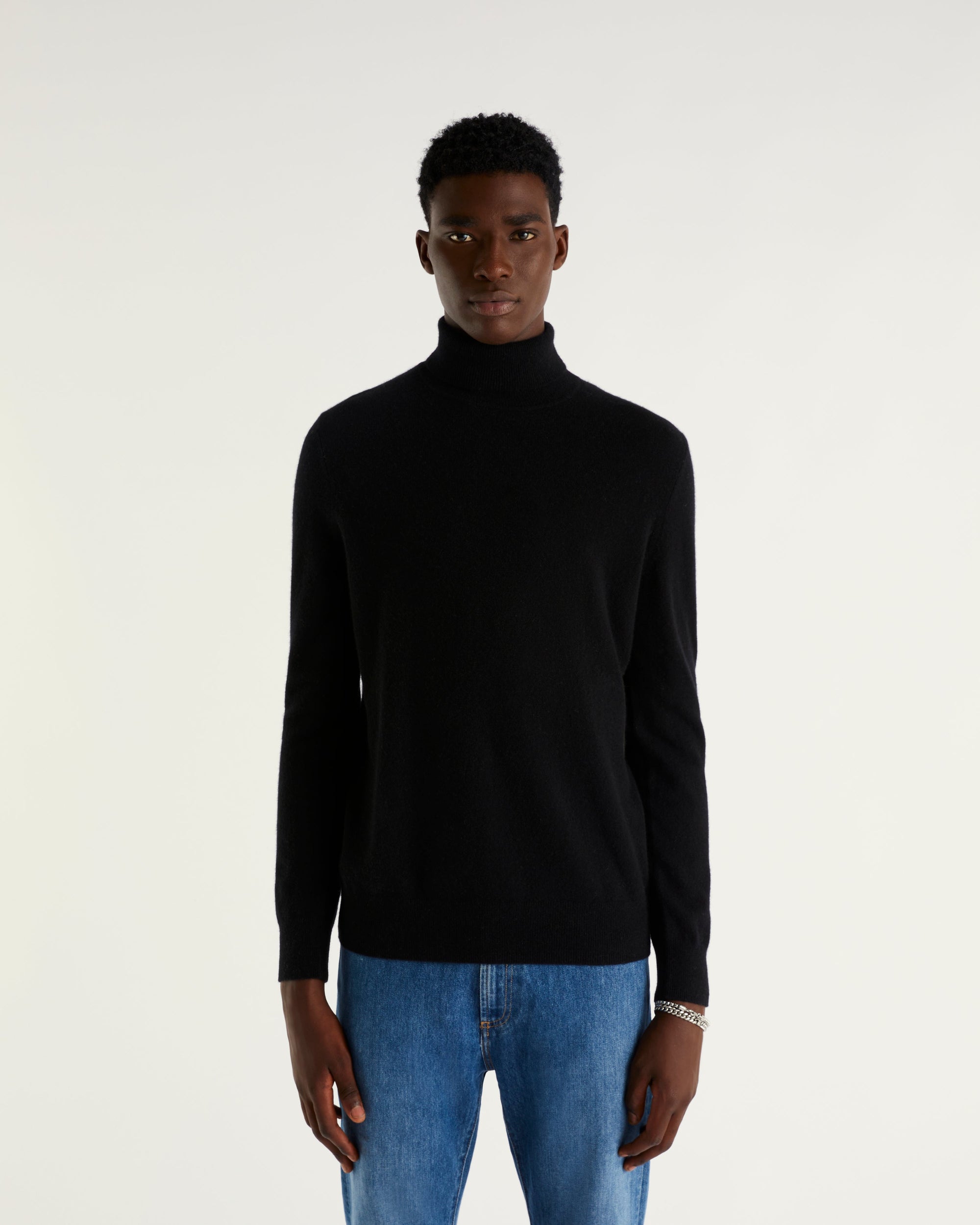 Pull à col roulé en cachemire - Moonlight Blue