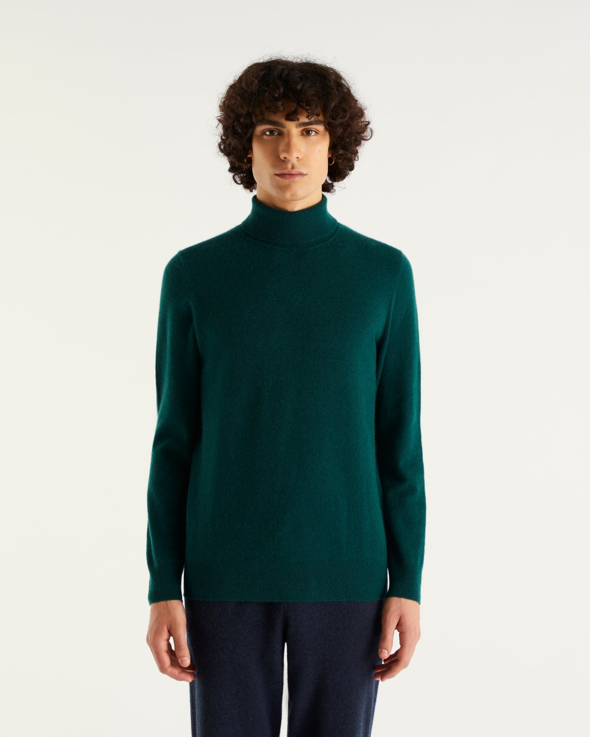 Pull à col roulé en cachemire - Bottle Green