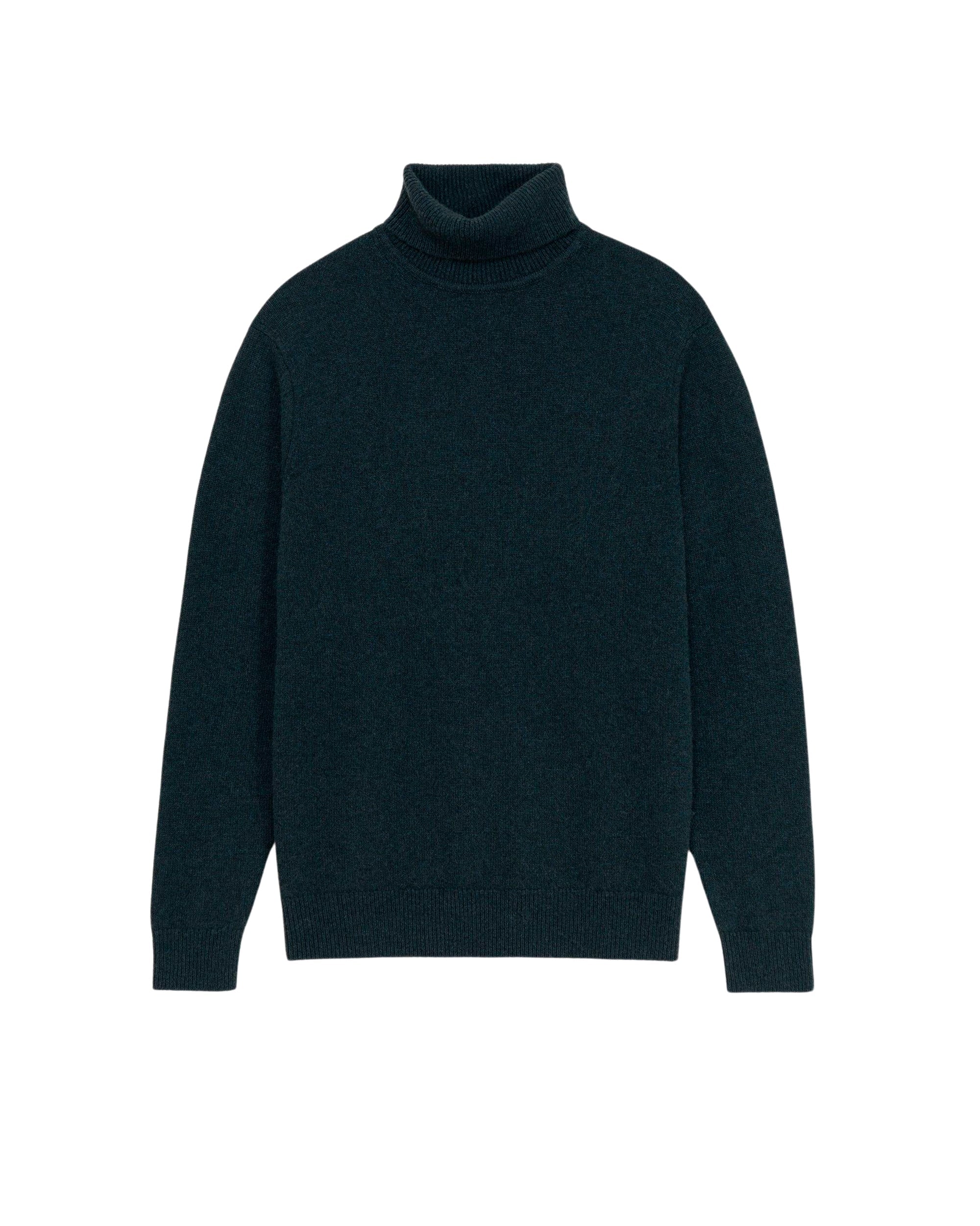 Pull épais à col roulé en cachemire - Heather Blue