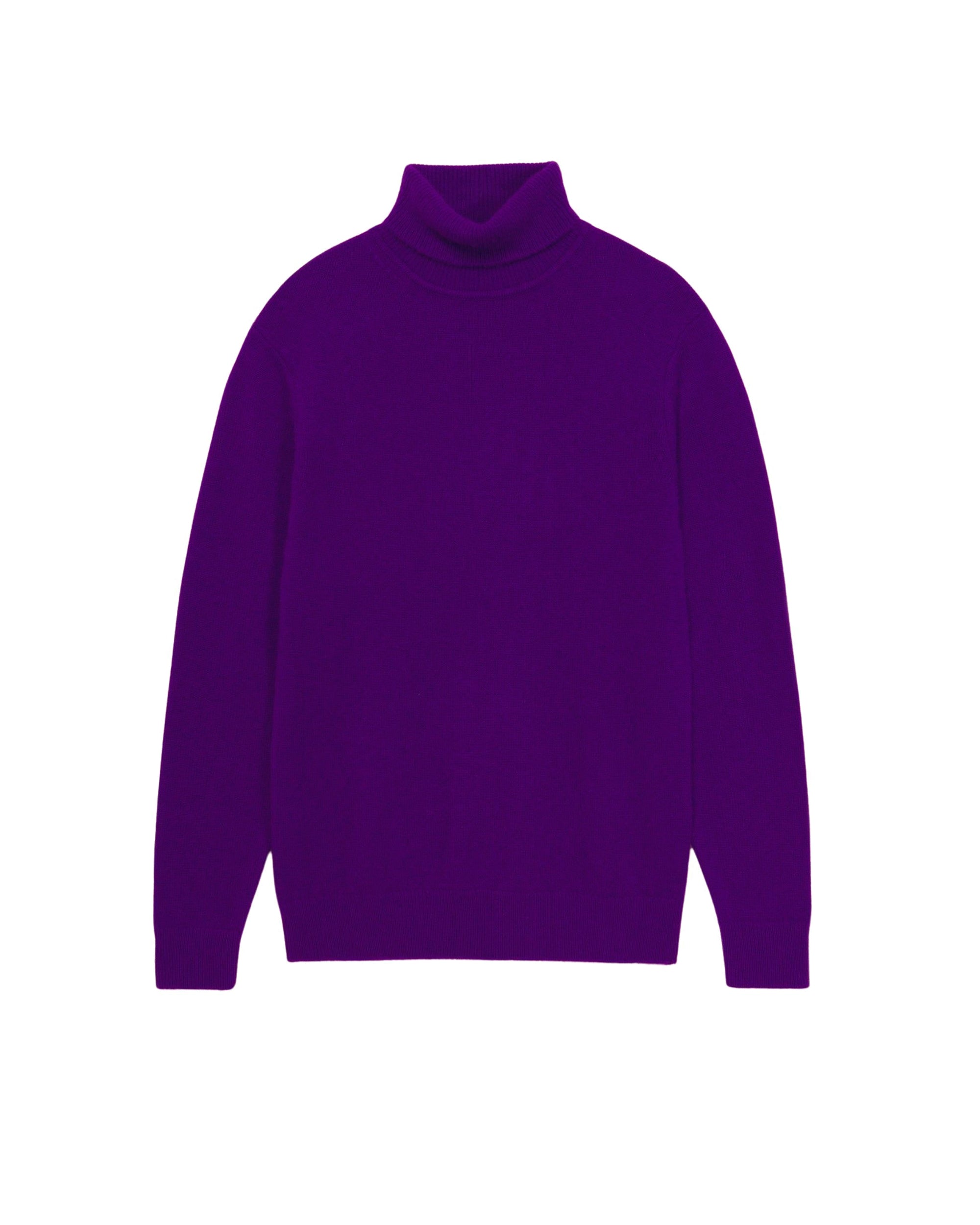 Pull épais à col roulé en cachemire - Intense Purple