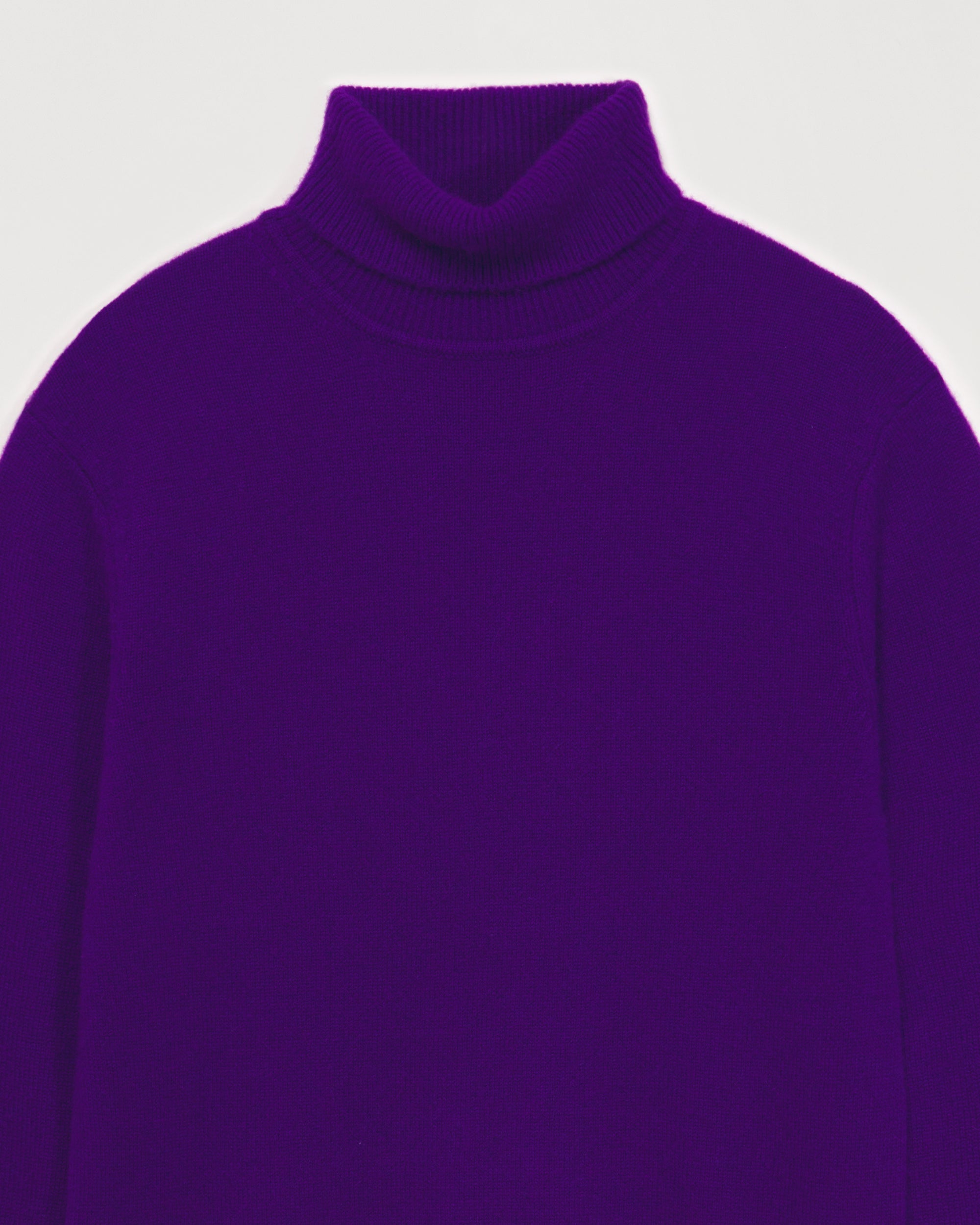 Pull épais à col roulé en cachemire - Intense Purple