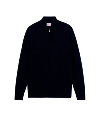 Gilet zippé en cachemire - Heather Blue