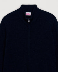 Gilet zippé en cachemire - Heather Blue