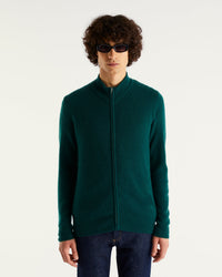 Gilet zippé en cachemire - Heather Blue