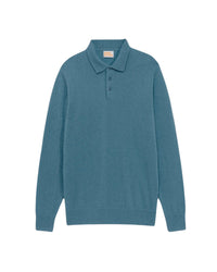 Pull polo en cachemire - Ice Blue